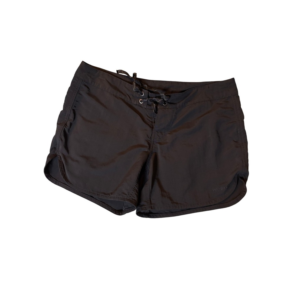 Patagonia Womens Black Wavefarer Board Shorts Size 8 76598 SP19 Recycled Nylon